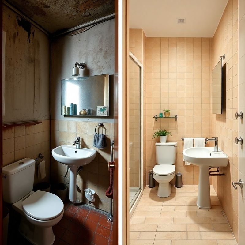 Confronto prima e dopo di un bagno ristrutturato a Milano-Niguarda